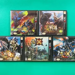 【5点セット】3DS モンスターハンター3(トライ)G モンスターハンター4 モンスターハンター4G モンスターハンタークロス モンスターハンターダブルクロス CAPCOM カプコン 任天堂 ニンテンドー ①