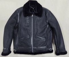 PARANOID ムートンレザージャケット サイズS 黒 タイプB6 馬革トリム