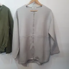 ベージュグレー ジッパー ジャケット global work