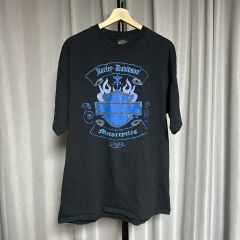 00s Y2K ブラックレーベルソサエティ クロス Tシャツ 黒 オーバー