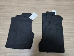 2セット) ブラック ハイネックTシャツ