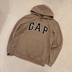 GAP ワッペンロゴパーカー ブラウン グランジY2K ストリートベビー 