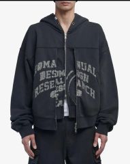 Peoplesense Asymmetric Graphic ジップパーカー短丈 - メルカリ