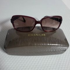ほぼ未使用】COACH コーチ アビエーターサングラス レッド ケース付 