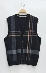 DAKS ビッグチェック オープン ニット ベストのサムネイル