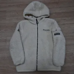 DISCOVERY キッズ サイドパッチ フード ボア フリース ジャケット (150)