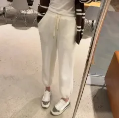 シープスキン 起毛 ジョガーパンツ