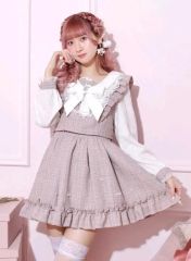 NOEMIE キラキラツイードデコルテレースセットアップ ワンピース 量産
