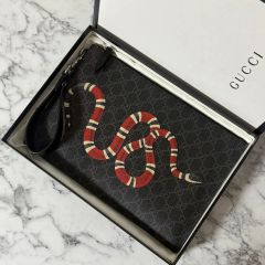 美品 Gucci グッチ キングスネーク ヘビ刺繍 クラッチバッグ 473904 