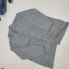 グレー アンゴラ カーディガン