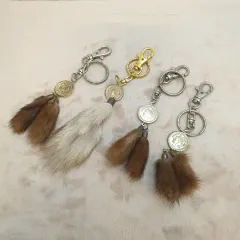ヴィンテージ コイン ファー キーホルダー