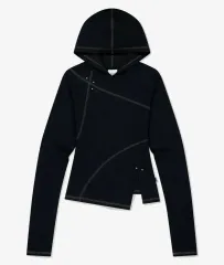 マハグリッド CURVED SLIM HOODIE BLACKのサムネイル