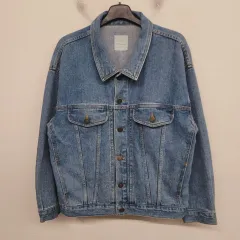 100/L W SECOND ウォッシュ デニムジャケット デニムジャケット
