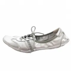 プラダスポーツ PRADA SPORT スニーカー フラットシューズ ロゴ 36 シルバーカラー /FF ■GY62のサムネイル