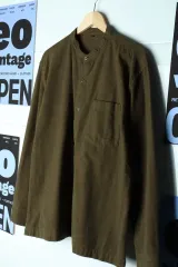 (XL-2XL) 無地シャツ シャツ 薄い起毛 カーキ-17BC2