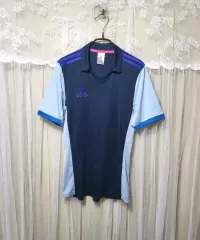 アディダス 機能性 半袖 ポロTシャツ ネイビー/ブルー