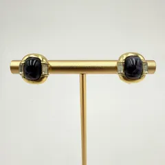 GIVENCHY（ジバンシィ）ヴィンテージ イヤリング カラーストーン クリアストーン パープル系 ゴールドトーン クリップ式