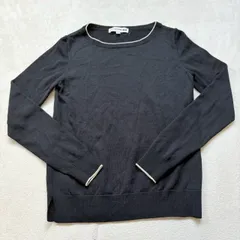 UNIQLO （ユニクロ） INES DE LA FRESSANGE PARIS ユニクロ × イネス コラボニット エクストラファイン メリノウール 長袖 黒  フレンチシック 251-181419 レディース Mサイズ