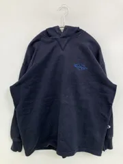 Champion チャンピオン パーカー L ネイビー コットン スウェット 裏起毛 ワンポイント ブランドロゴ 刺繍 プルオーバー 長袖