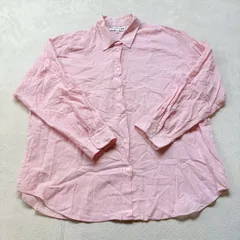 【美品】 UNIQLO × INES DE LA FRESSANGE コットンリネンシャツ 長袖 リネンライクシャツ コットン100% 2023年製 春モデル 231-457304 イネス コラボ 希少 オンライン限定サイズ 完売品 レディース XXL