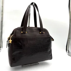 【美品】 ungaro ウンガロ ハンドバッグ ブラウン クロコ型押し レザーのサムネイル