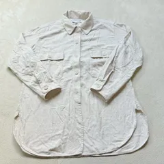 【美品】 UNIQLO （ユニクロ） INES DE LA FRESSANGE （イネス・ド・ラ・フレサンジュ） ワークシャツ ボタンダウンカラー 長袖 イネス コラボ 生成り コットン100% 2022年 秋冬モデル 231-452270 メンズ Sサイズ