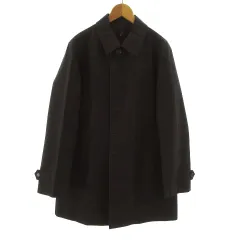 ユナイテッドアローズ UNITED ARROWS コート ステンカラー コットン ブラック 黒 S