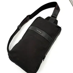 ポールスミス Paul Smith ボディバッグ 黒 ブラック ナイロン レザー  斜め掛け