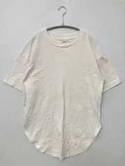 GAP ギャップ Tシャツ/カットソー XS ホワイト 無地 ミドル丈 半袖 クルーネック(丸首)