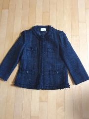 1478 美品✨ ドゥーズィエムクラス ノーカラージャケット ツイード 金ボタン 美品✨希少✨ドゥーズィエムクラス 金ボタン ツイードジャケット ノー