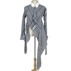 ロエベ LOEWE ギンガムチェック 長袖シャツ トップス ネイビー ホワイト レディース 【中古】のサムネイル