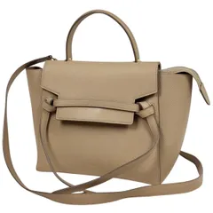 セリーヌ CELINE マイクロ ベルトバッグ 2WAY レザー ベージュ レディース 【中古】