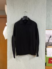 Comoli コモリ 18G 長袖ニットポロ Fade Black 1 - メルカリ