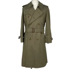 バーバリー BURBERRY トレンチコート 裏チェック ライナー付き カーキ コート トレンチコート 綿 ポリエステル グリーン メンズ 【中古】