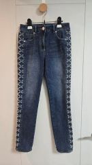 ERMANNO SCERVINO レースサイドライン デニムパンツ 40 - メルカリ