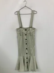 CECIL McBEE セシルマクビー ジャンパースカート M ライトグリーン 無地 ロング・マキシ丈 フレア タイト