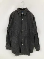 Ralph Lauren ラルフローレン シャツ/ブラウス M ブラック コットン 無地 ミドル丈 長袖 ボタンダウン レギュラーカラー