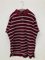 Polo by Ralph Lauren ポロバイラルフローレン ポロシャツ XL レッド ボーダー柄 ワンポイント 半袖