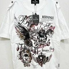 新品 タグ付き Y2K Tシャツ Lサイズ 平成 レトロ お兄系アーカイブ ドクロ スカル 十字架 クロス 羽 アクセサリー ゴシック BERNINGS SHO バーニングショー トレンド 00s グランジ ビジュアル ロック メタル バンド