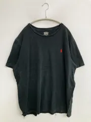 Polo Ralph Lauren ポロラルフローレン Tシャツ/カットソー XL ブラック 無地 ワンポイント ブランドロゴ 刺繍 ミドル丈 半袖 クルーネック(丸首)