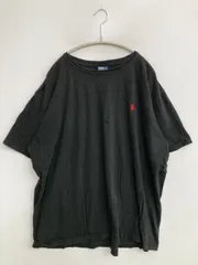 Polo by Ralph Lauren ポロバイラルフローレン Tシャツ/カットソー XL ブラック 無地 ワンポイント 刺繍 ブランドロゴ ミドル丈 半袖 クルーネック(丸首)