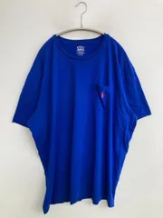 Polo Ralph Lauren ポロラルフローレン Tシャツ/カットソー XXL ブルー 無地 ワンポイント ブランドロゴ 刺繍 ミドル丈 半袖 クルーネック(丸首)