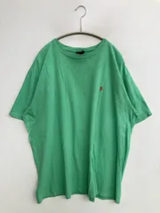 Polo by Ralph Lauren ポロバイラルフローレン Tシャツ/カットソー L グリーン 無地 ワンポイント ブランドロゴ 刺繍 ミドル丈 半袖 クルーネック(丸首)