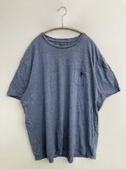 Polo Ralph Lauren ポロラルフローレン Tシャツ/カットソー L ブルー 無地 ワンポイント ブランドロゴ 刺繍 ミドル丈 半袖 クルーネック(丸首)