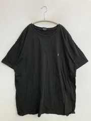 Polo by Ralph Lauren ポロバイラルフローレン Tシャツ/カットソー XL ブラック 無地 ワンポイント ブランドロゴ ミドル丈 半袖 刺繍 クルーネック(丸首)