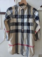 ☆BURBERRY☆キッズバーバリーチェック裾フレアブラウス☆美品140 
