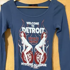 HYSTERIC GLAMOUR ヒステリックグラマー WELCOME TO DETROIT DEVIL'S NIGHT 長袖Tシャツ