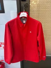 チャンピオン Lジャケット ユニセックス 新品 レッドナイロン 裏地あったかいのサムネイル