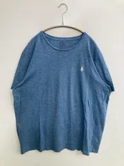 Polo Ralph Lauren ポロラルフローレン Tシャツ/カットソー XL/TG ブルー 無地 ワンポイント ブランドロゴ 刺繍 ミドル丈 半袖 クルーネック(丸首)