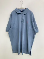 Polo by Ralph Lauren ポロバイラルフローレン ポロシャツ XL スカイブルー 無地 ワンポイント ブランドロゴ 半袖